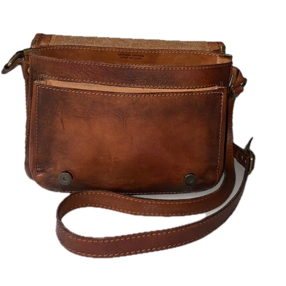 IMEDICI Italian Brown Leather Crossbody Messenger Bag Small Hobo Shoulder Bag EC - Picture 8 of 16
